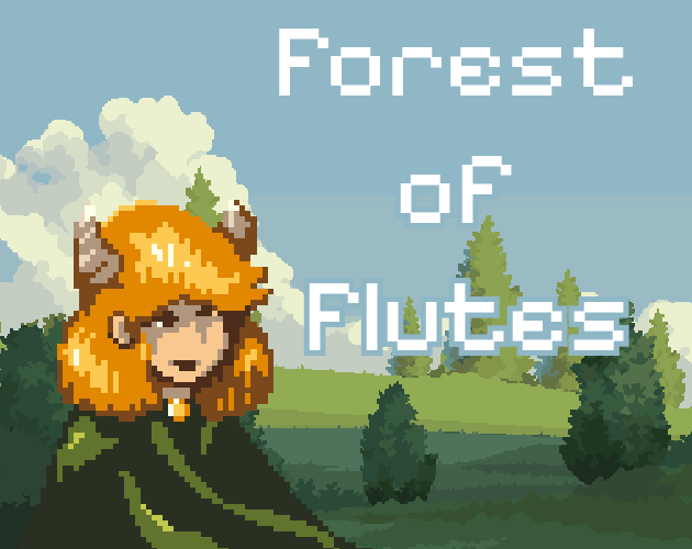 A young satyr woman in the foreground of a pine forest.